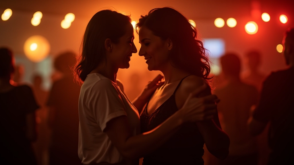 Couple dancing kizomba at an evening social event in Tallinn